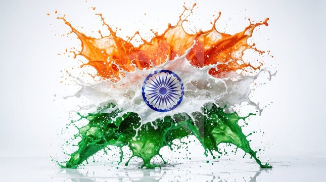 indian flag in the wind