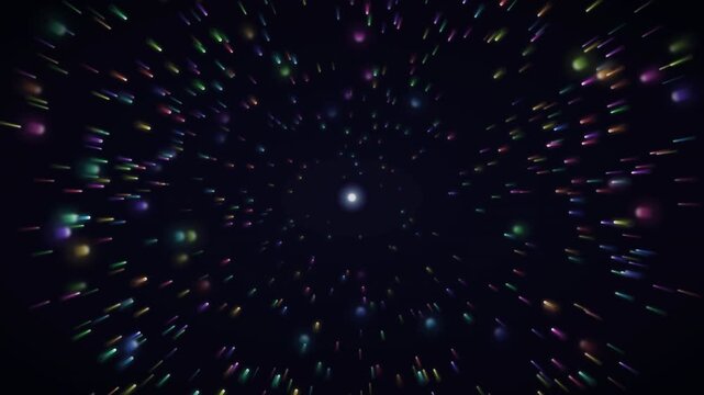 Massive Implosion of Scattered Neon Particles into a Blinding Light
