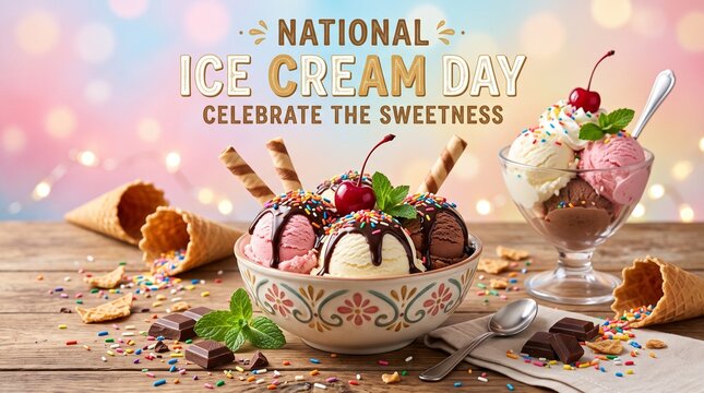 national ice cream day background
