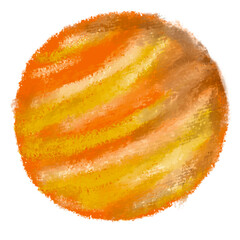 jupiter crayon illustration © nita