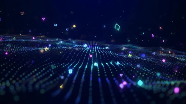 密集する粒子群が織りなす幻想的な波