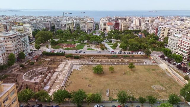 Ancient Roman Odeon and Forum in Thessaloniki, Greece