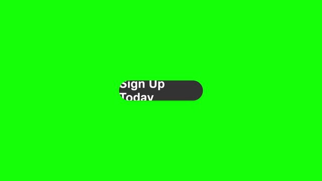 Digital sign up today button interface element set against bright green background