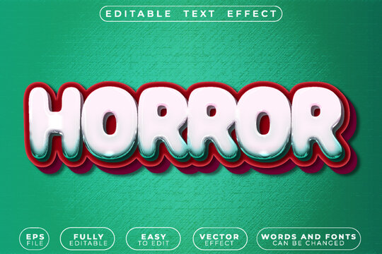  Horror Dark Fear Vector Fully Editable Smart Object Text Effect