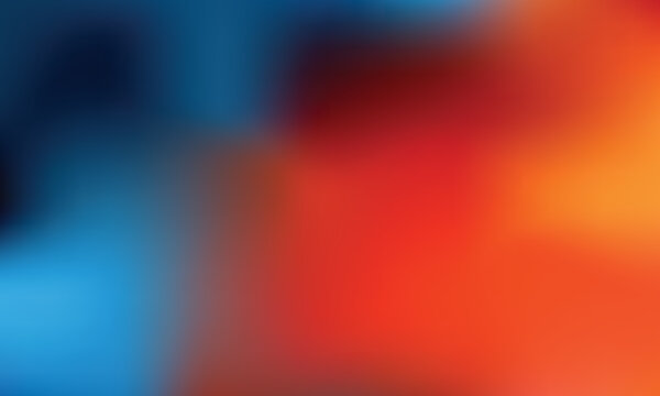 abstract vector background with smooth blue, orange, and red gradient transitions blended through soft blur and atmospheric lighting. created in adobe illustrator, this modern minimalist design is ide