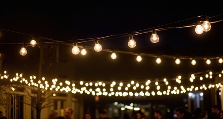 Fototapeta premium Hanging Lights at Night 