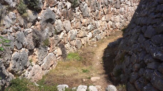 Cyclopean walls of the acropolis of Mycenae