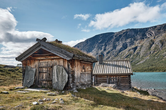 Norwegen, alte historische H&uuml;tten im Fjell / Gebirge in Norwegen
