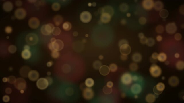 Complex Layered Background of Slow-Moving Warm Golden and Red Bokeh
