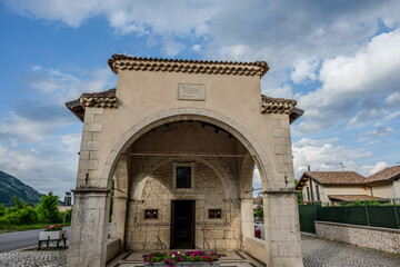 Obraz premium Alfedena, Abruzzo. The Church of Santa Maria del Soccorso