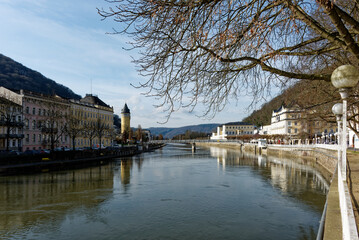 Obraz premium Rheinland-Pfalz - Bad Ems - Fluss Lahn