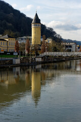 Obraz premium Rheinland-Pfalz - Bad Ems - Quellenturm