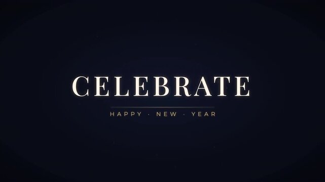 Minimalist Elegant Title Card Accented by a Sudden Brilliant Starburst Firework
