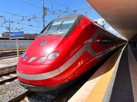Rome, Italy. May 20, 2026. The frecciarossa, the high speed train in Taly.