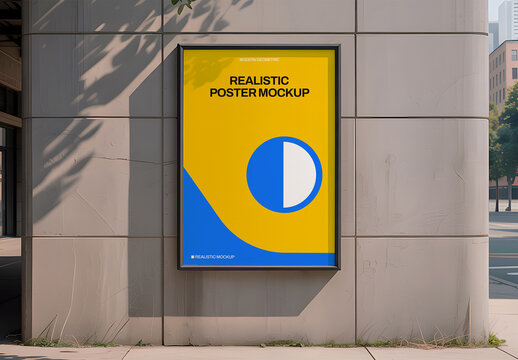 City Road Side Poster Mockup