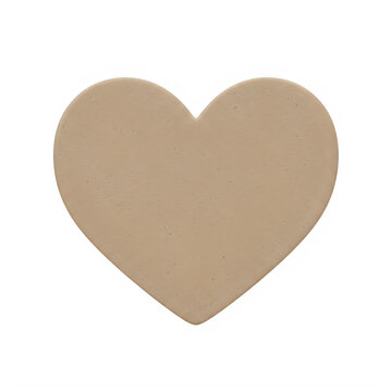 Brown paper heart shape icon