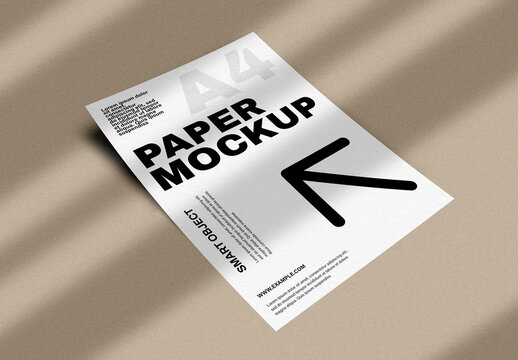 Minimal A4 Paper Mockup Template