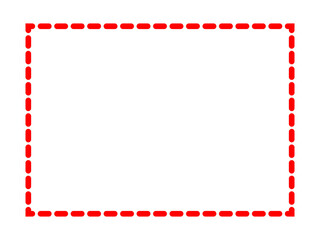 Obraz premium Dashed Rectangle Border Frame PNG Isolated on Transparent Background for Design and Decoration