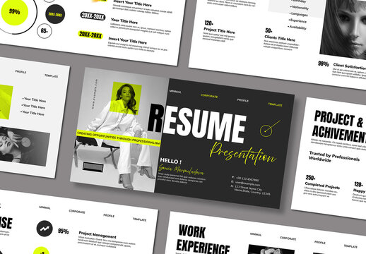 Resume Presentation Template Layout