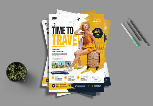 Travel Agency Promotional Flyer Template
