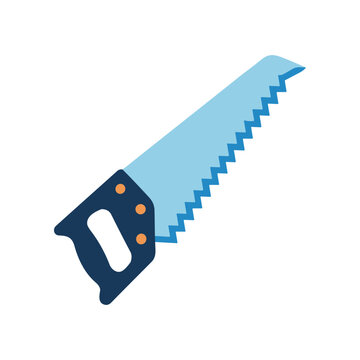 Saw with black handle and blade.