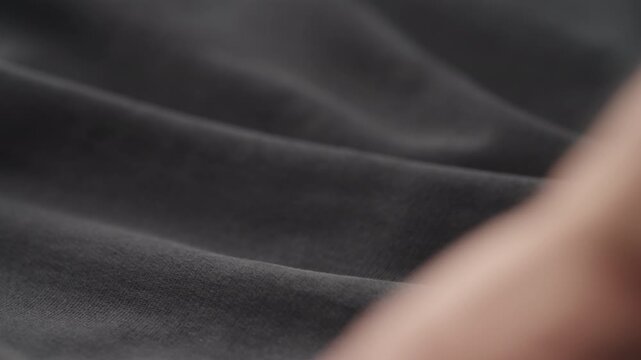 ivory color cotton fabric for clothing closeup