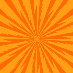 Orange comic book background autumn halloween thanksgiving sunburst pop art © Lily Angel Studio