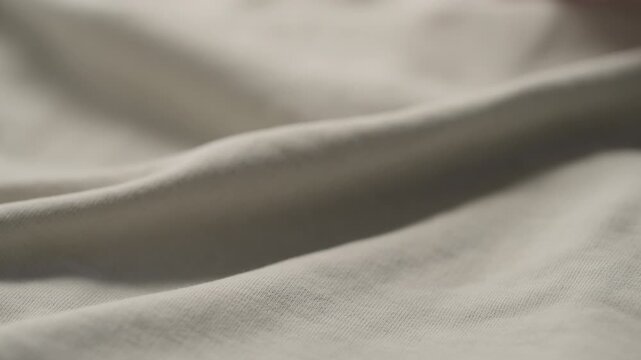 ivory color cotton fabric for clothing closeup