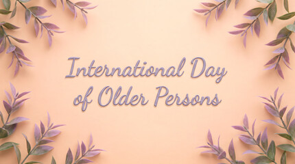 International Day of Older Persons - Gentle Floral Border Greeting