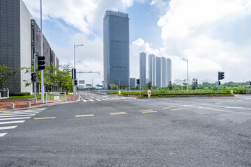 Urban architectural landscape of Qijiang New City, Zhongshan City, Guangdong Province, China. © Lili.Q