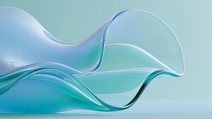 Fototapeta premium Abstract digital art piece that appears to be a wave-like shape.