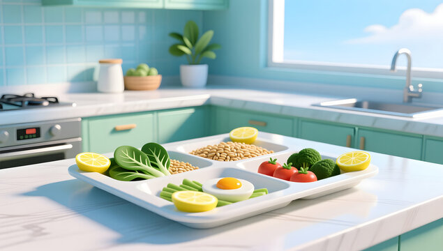 light meal healthy meal kitchen counter