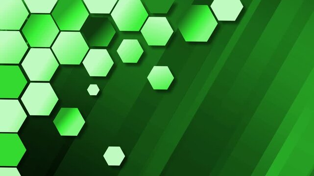 Abstract background with bright hexagonal pattern and diagonal stripes animation