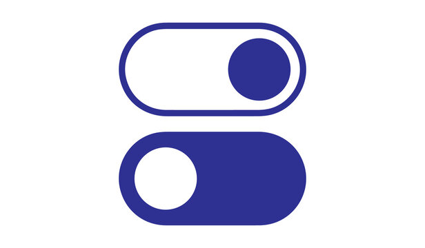 toggle switch on off icon set with filled and outline style user interface control button vector png