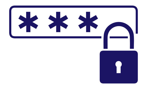 secure password protection icon with padlock and hidden characters authentication privacy symbol vector illustration png