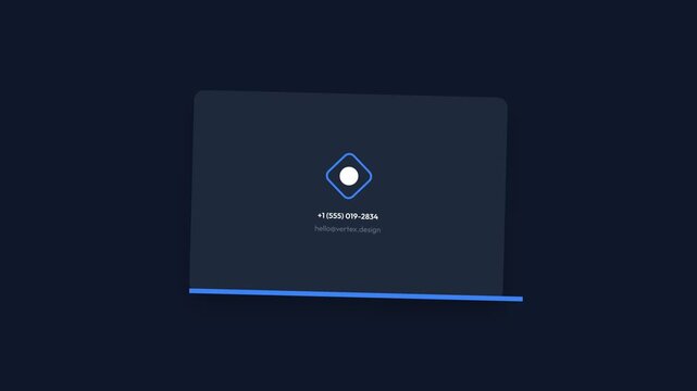 Business card with name and logo.