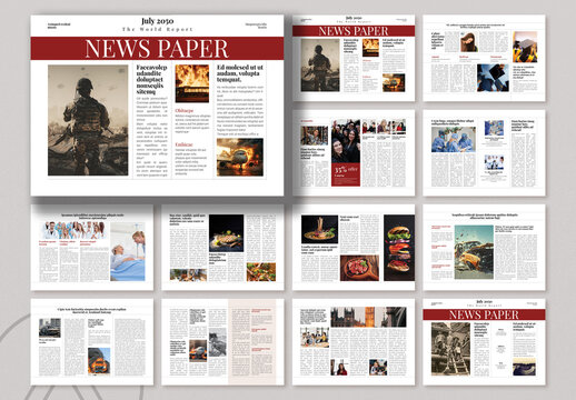 News Paper Landscape Template