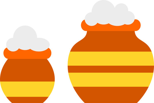 Janmashtami pot with butter vector image	