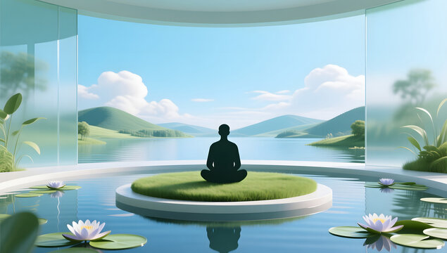 meditation garden wellness relaxation nature calm