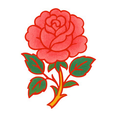 Obraz premium PNG Vibrant floral tattoo design