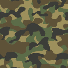 Fototapeta premium forest camouflage pattern, military fabric texture, vector design