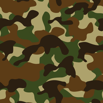 Trendy seamless camouflage pattern, military design