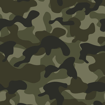 
Forest camouflage pattern, modern vector military background texture.