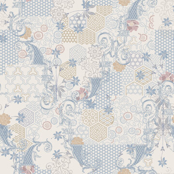 All Over Flower Mix Ethnic pattern 