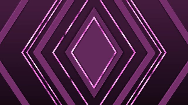 Luxurious geometric diamond pattern with layered dark and black panels and thin metallic background animation
