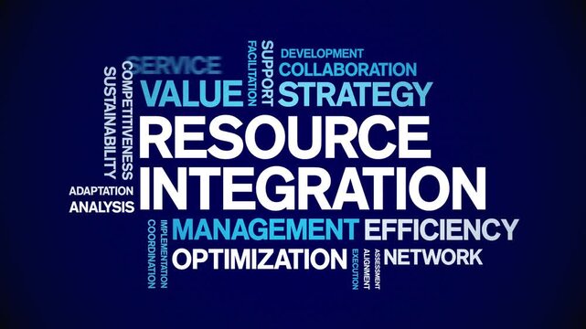 Resource integration animated word cloud-text design animation tag kinetic typography seamless loop.