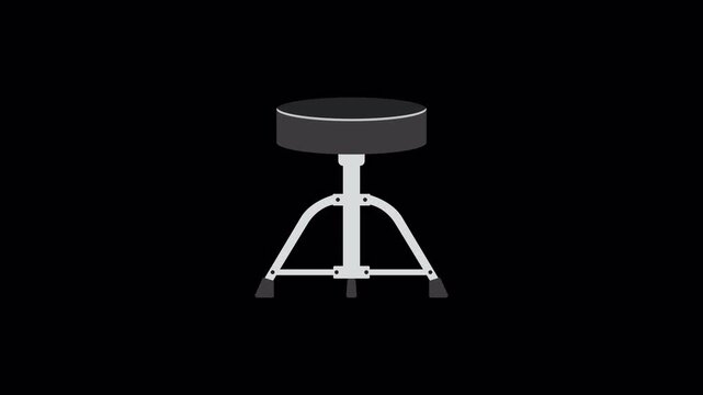 Drum Stool Pop Up Overshoot Animation on Alpha Channel