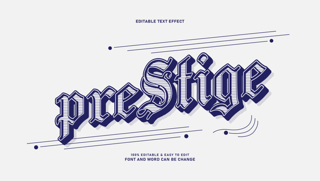Vintage Gothic Blackletter Editable Text Effect, Elegant Royal Engraved 3D Typography Style