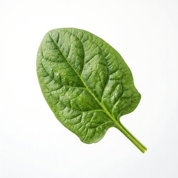 Spinach Floating Isolated on White Background without Shadows