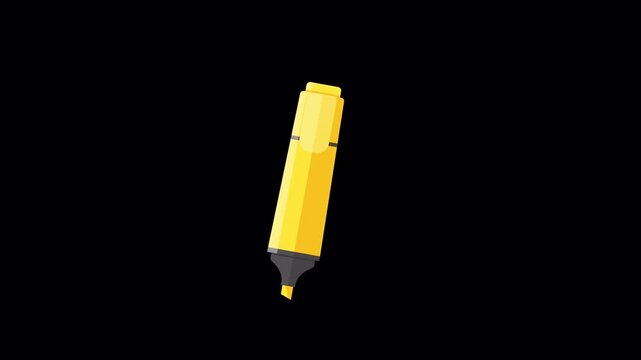 Felt Tip Marker Writing Motion Graphic Loop on Alpha Channel